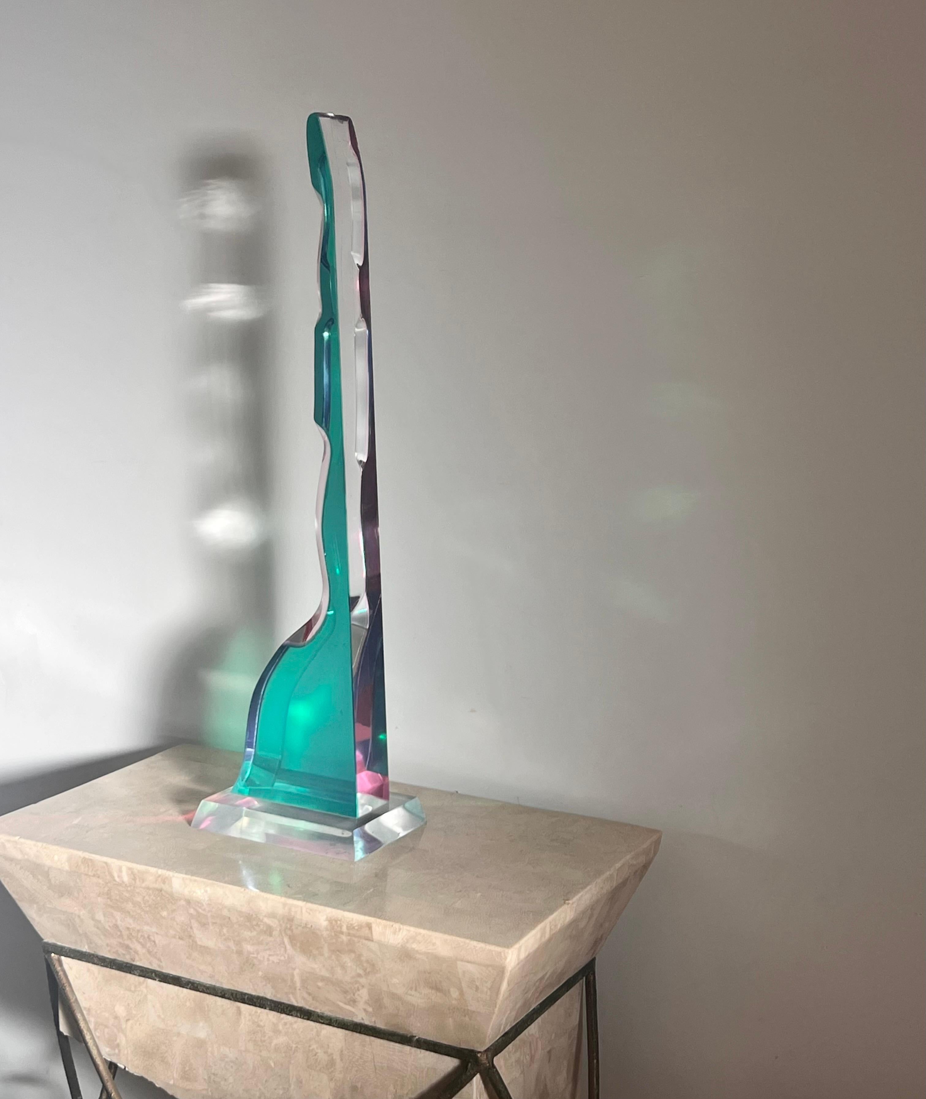 Post-Modern Vintage postmodern lucite sculpture, late 20th century  For Sale