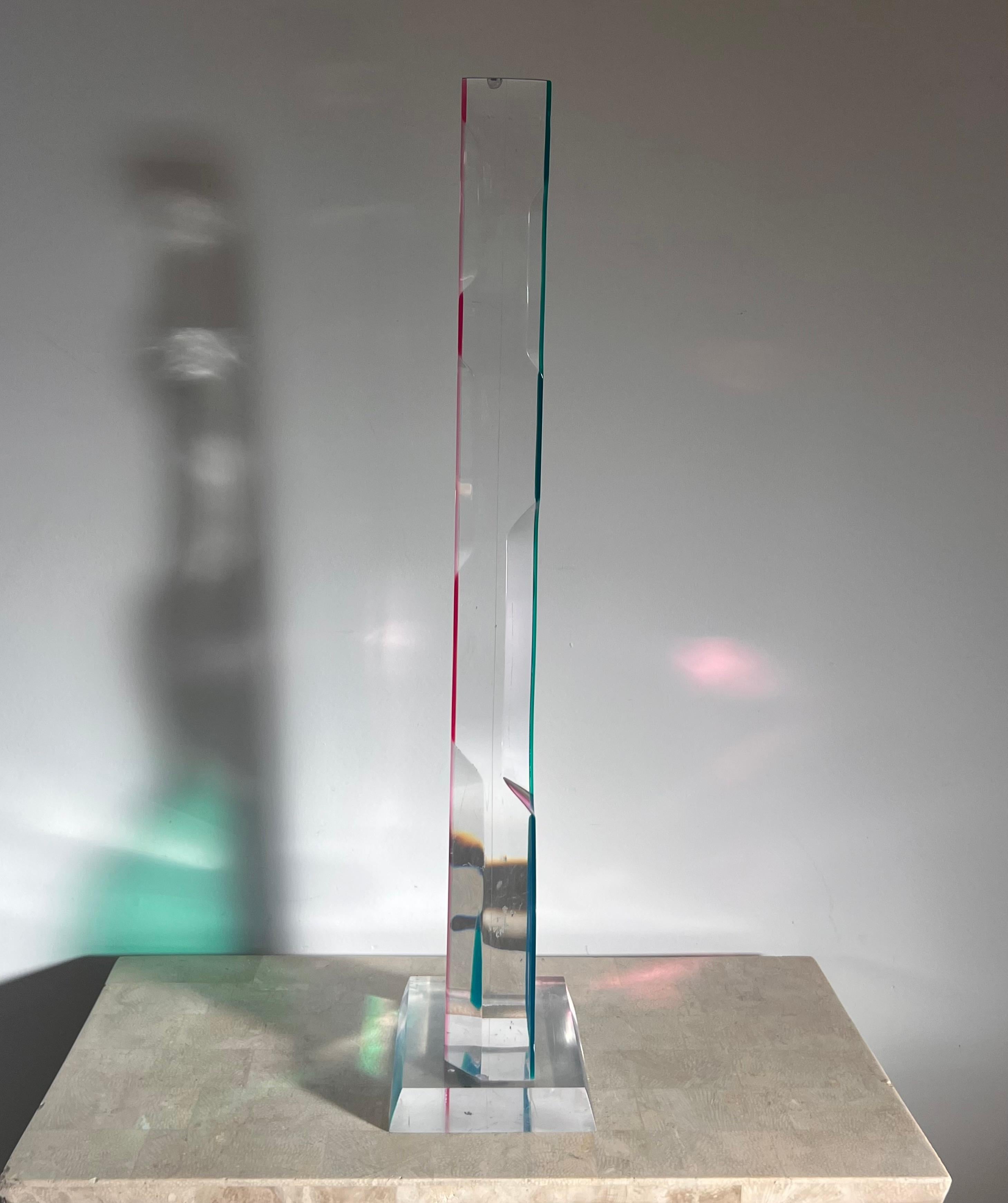 Lucite Vintage postmodern lucite sculpture, late 20th century  For Sale