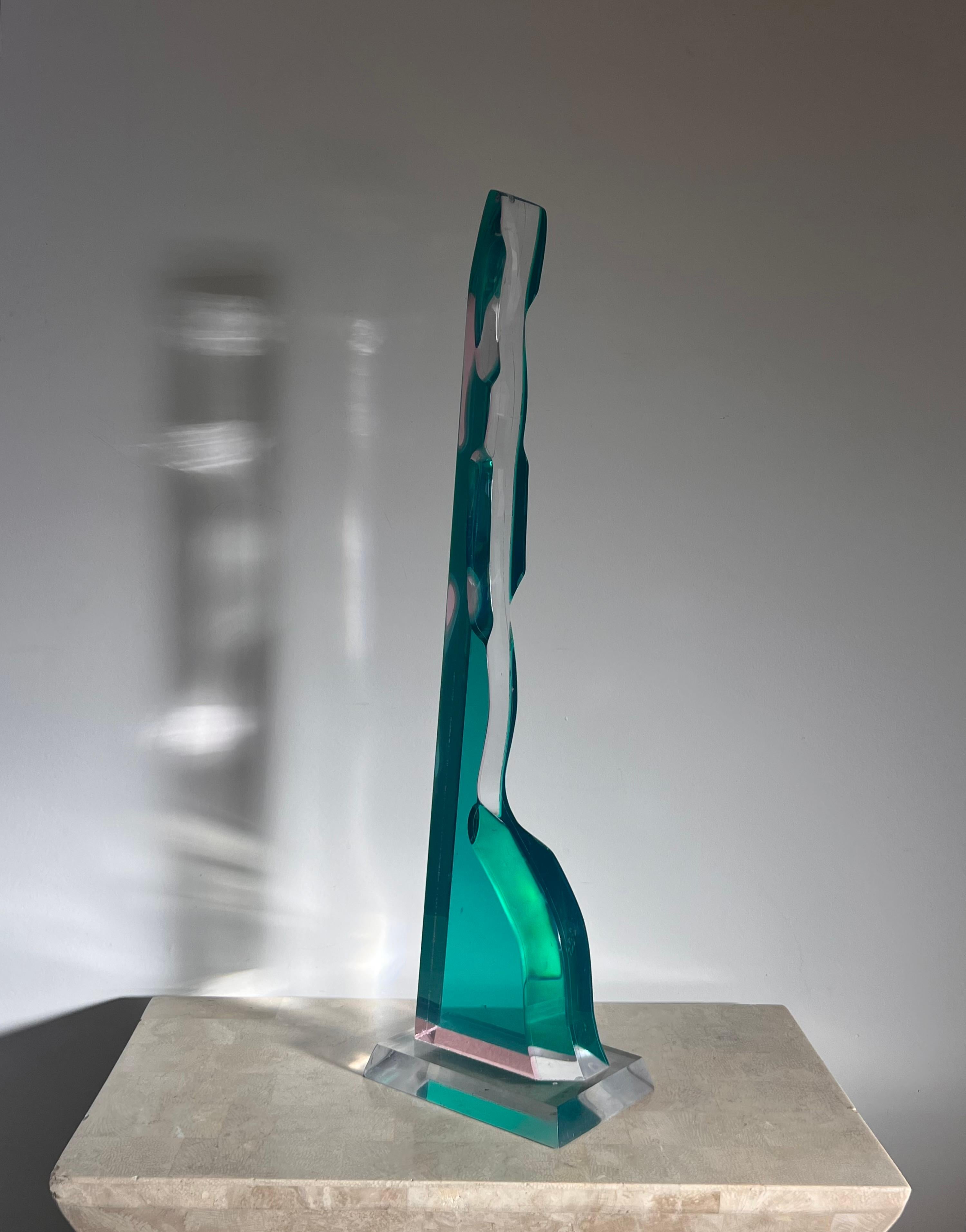 Vintage postmodern lucite sculpture, late 20th century  For Sale 1