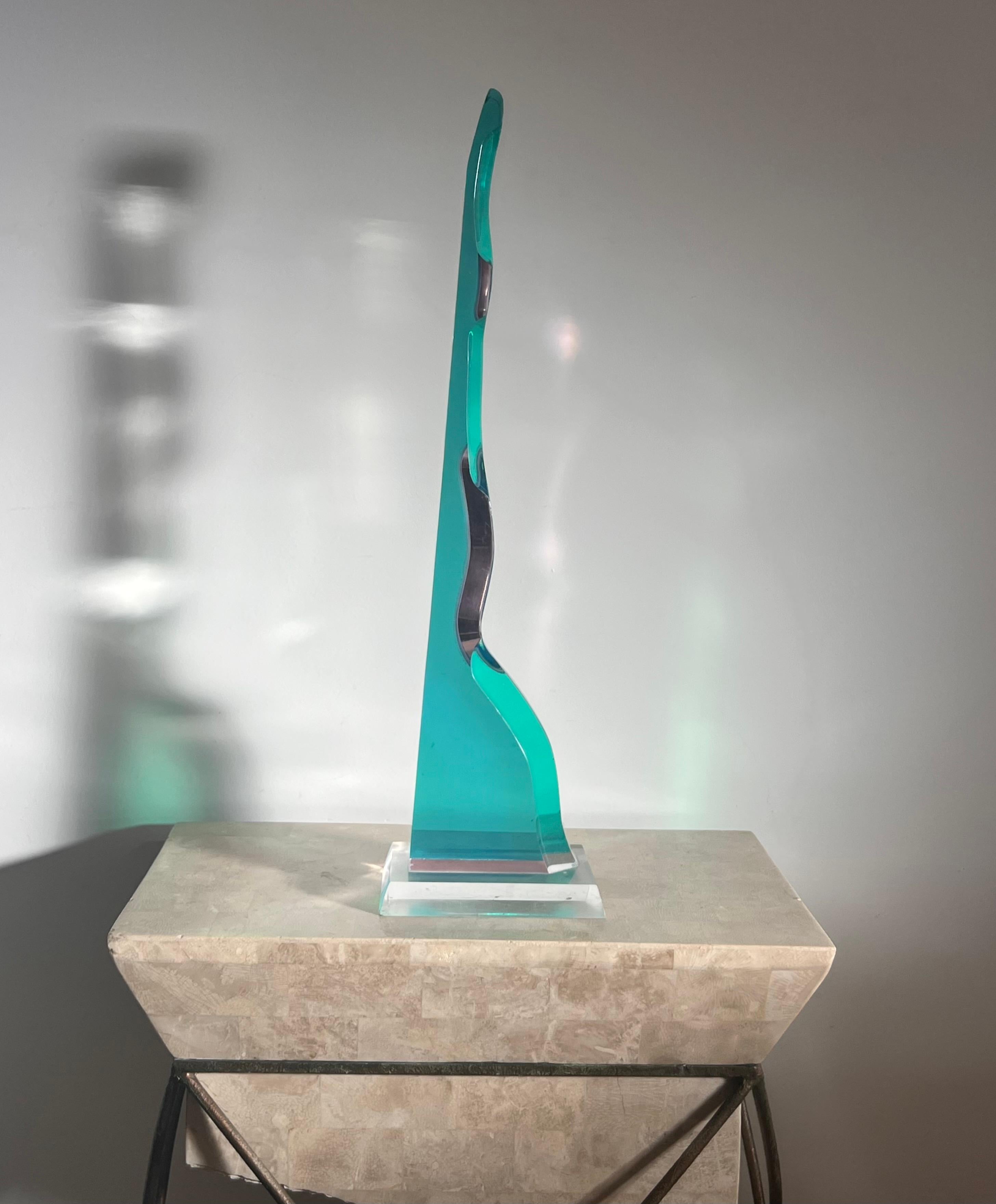 Vintage postmodern lucite sculpture, late 20th century  For Sale 2