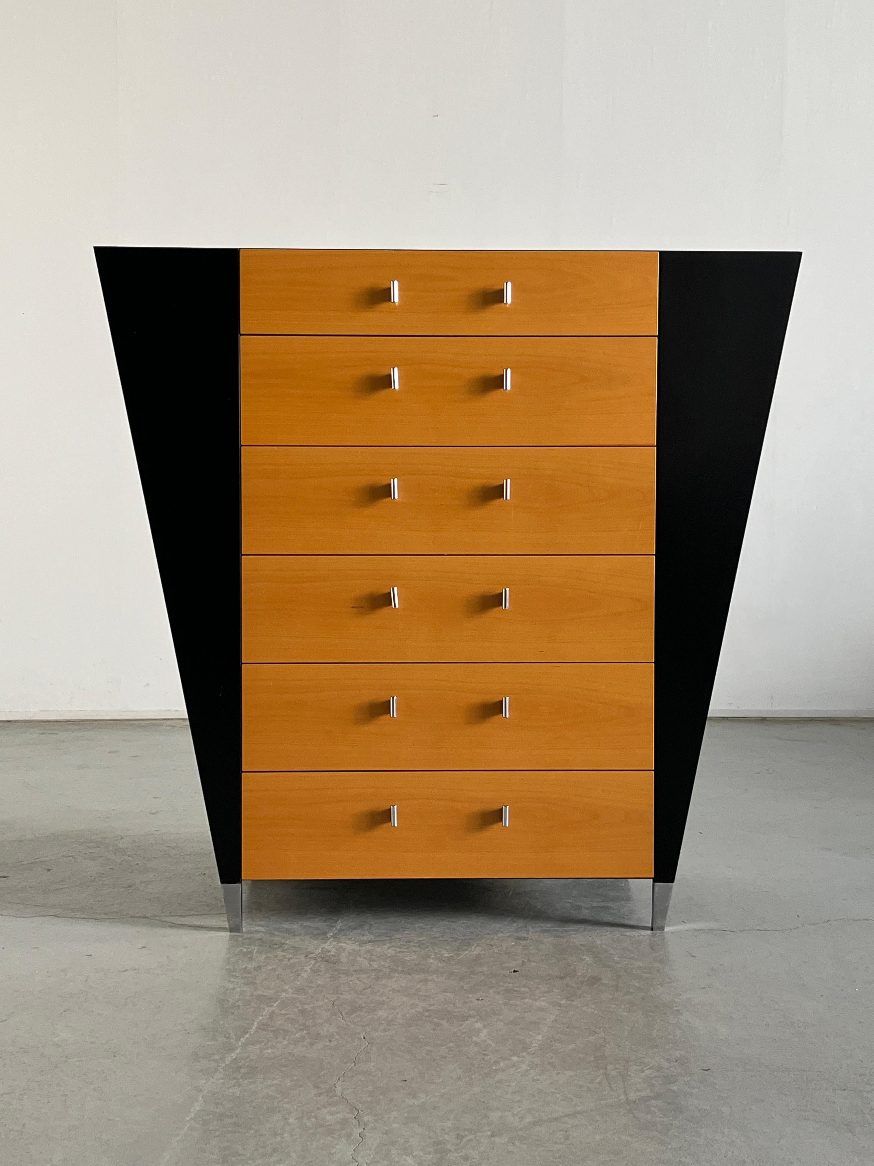 Vintage Postmodern Memphis Design Kommode aus Buchenholz von Schönbuch (Postmoderne) im Angebot