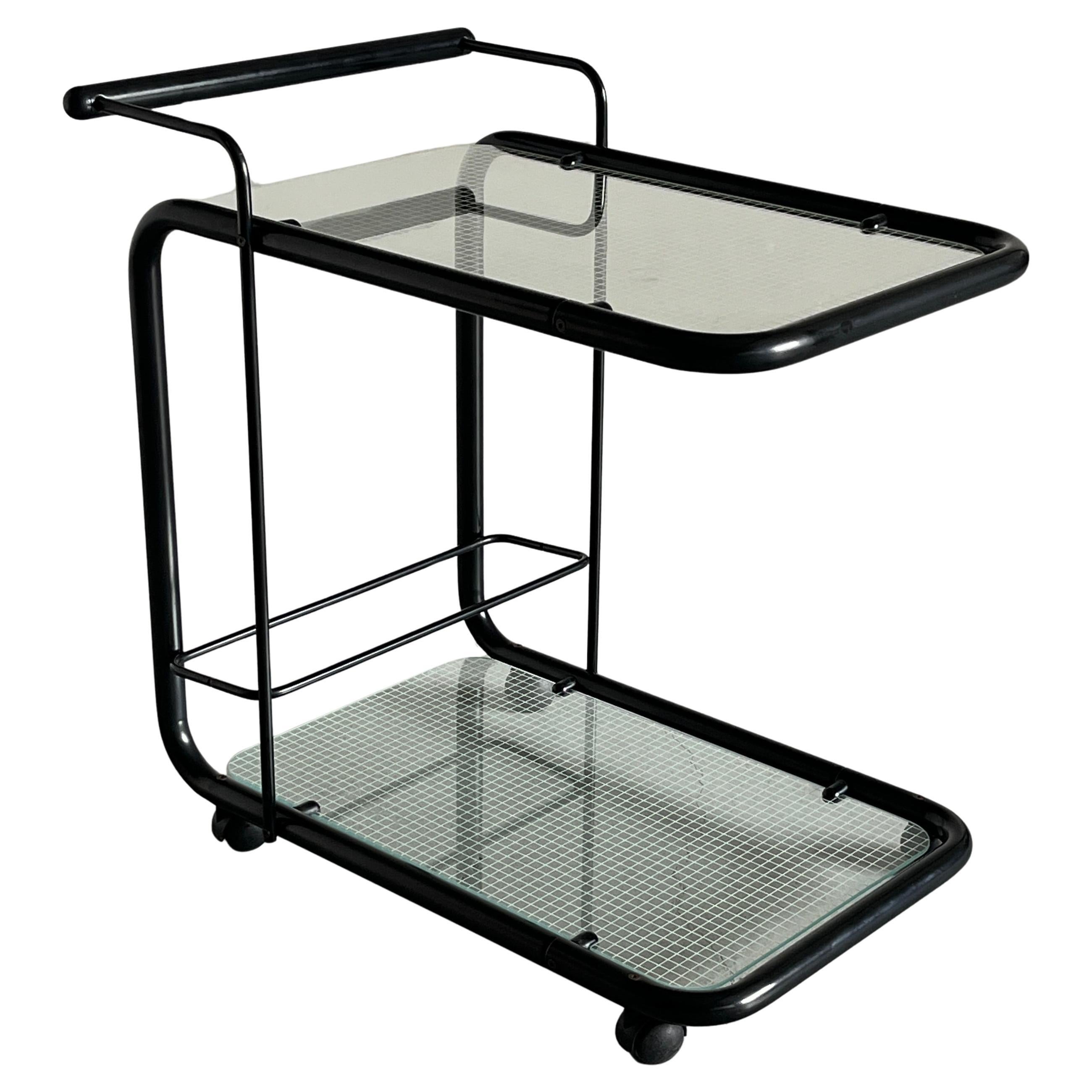 Vintage Postmodern Memphis Style Bar Cart or Trolley by Bieffeplast, 80s Italy