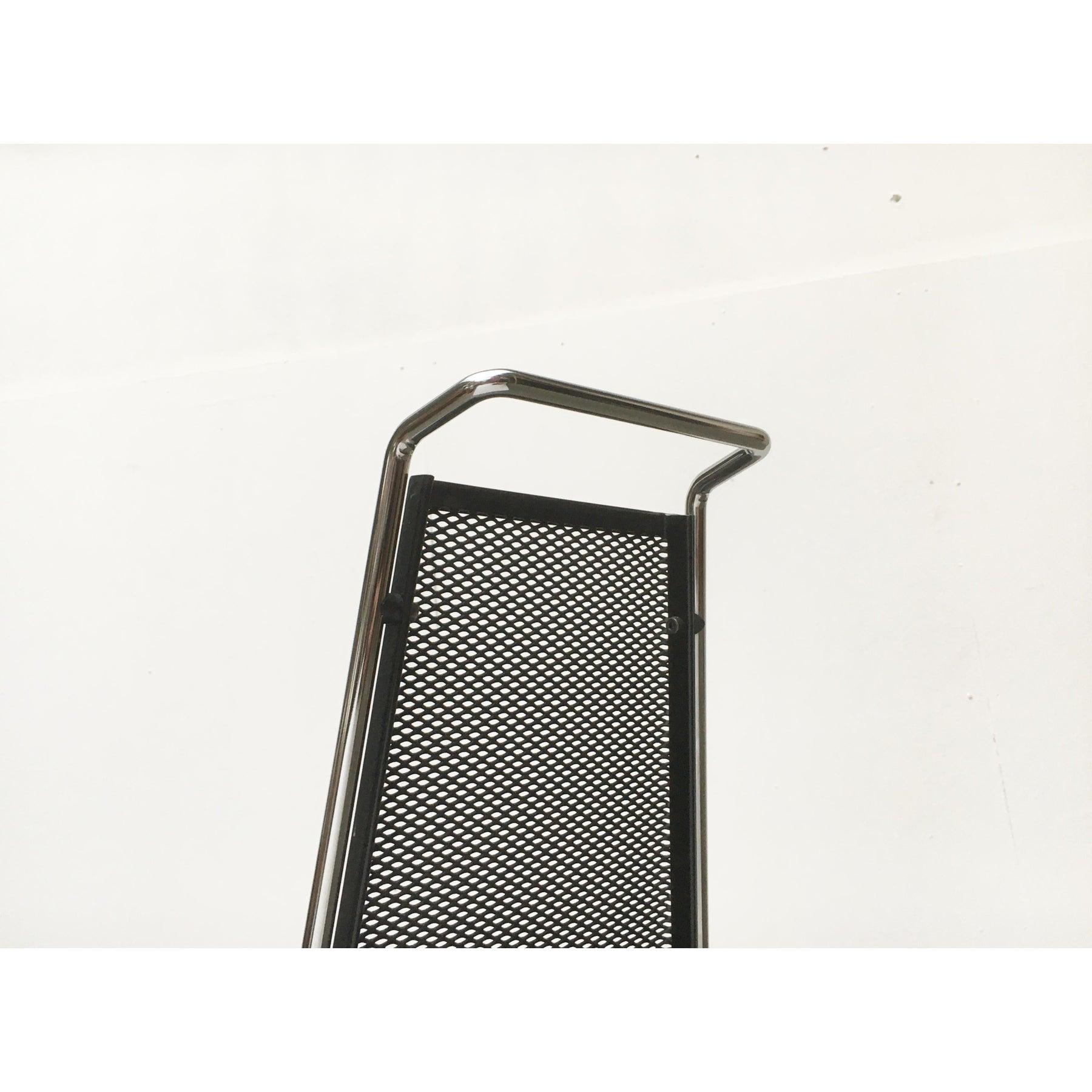 Vintage Postmodern Metal Side Chair by Rolf Rahmlow, 1980s For Sale 6