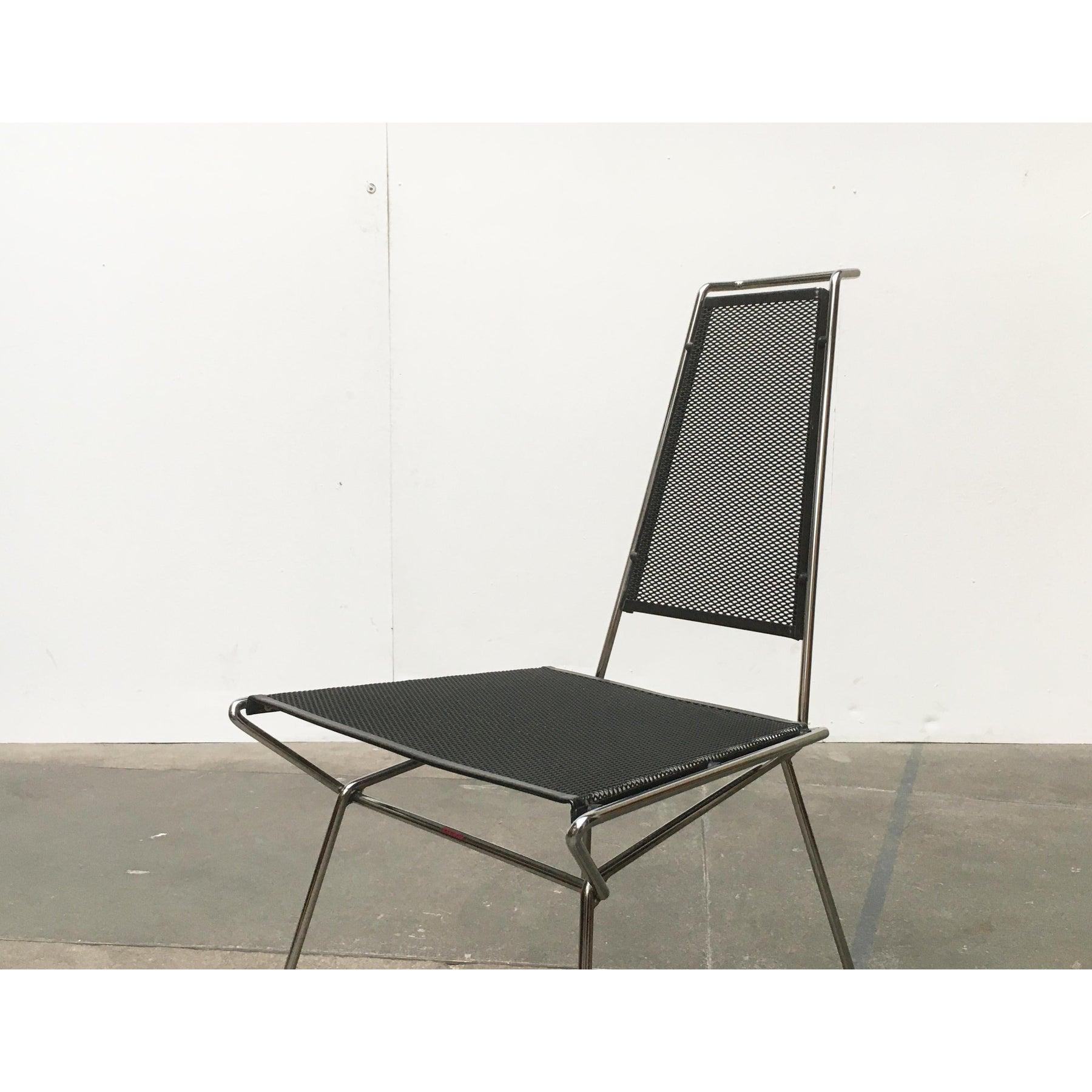 Vintage Postmodern Metal Side Chair by Rolf Rahmlow, 1980s For Sale 2