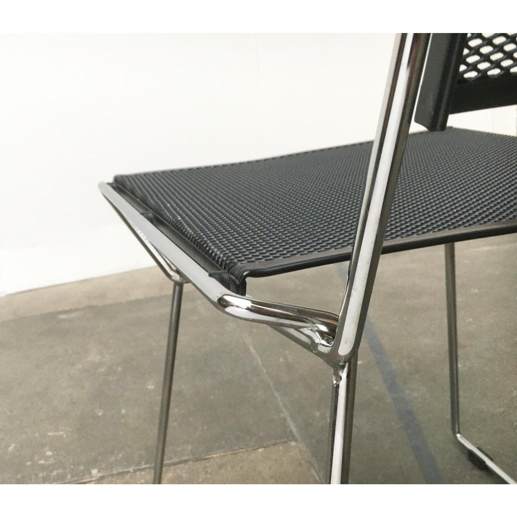 Vintage Postmodern Metal Side Chair by Rolf Rahmlow, 1980s For Sale 3