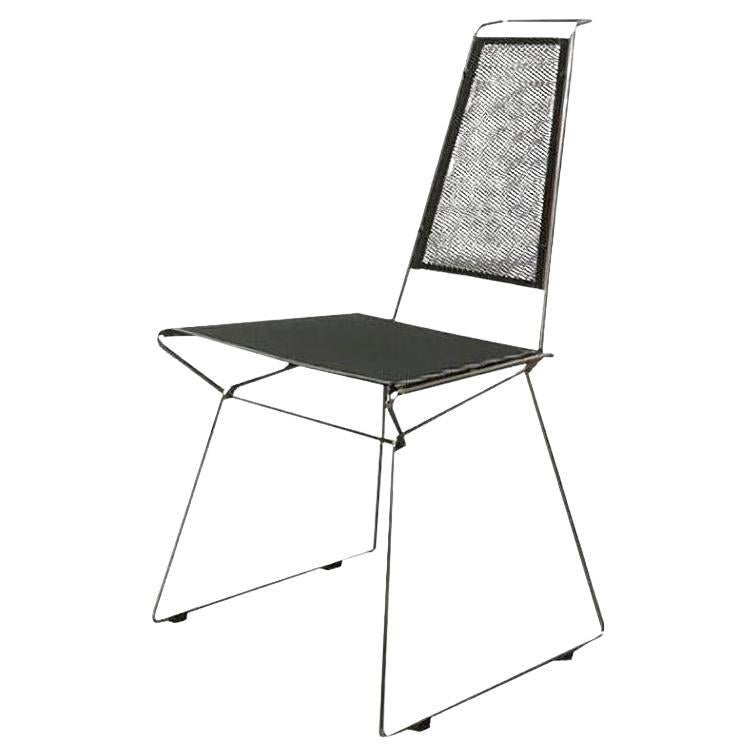 Vintage Postmodern Metal Side Chair by Rolf Rahmlow, 1980s