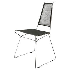 Chaise d'appoint postmoderne en métal de Rolf Rahmlow, années 1980