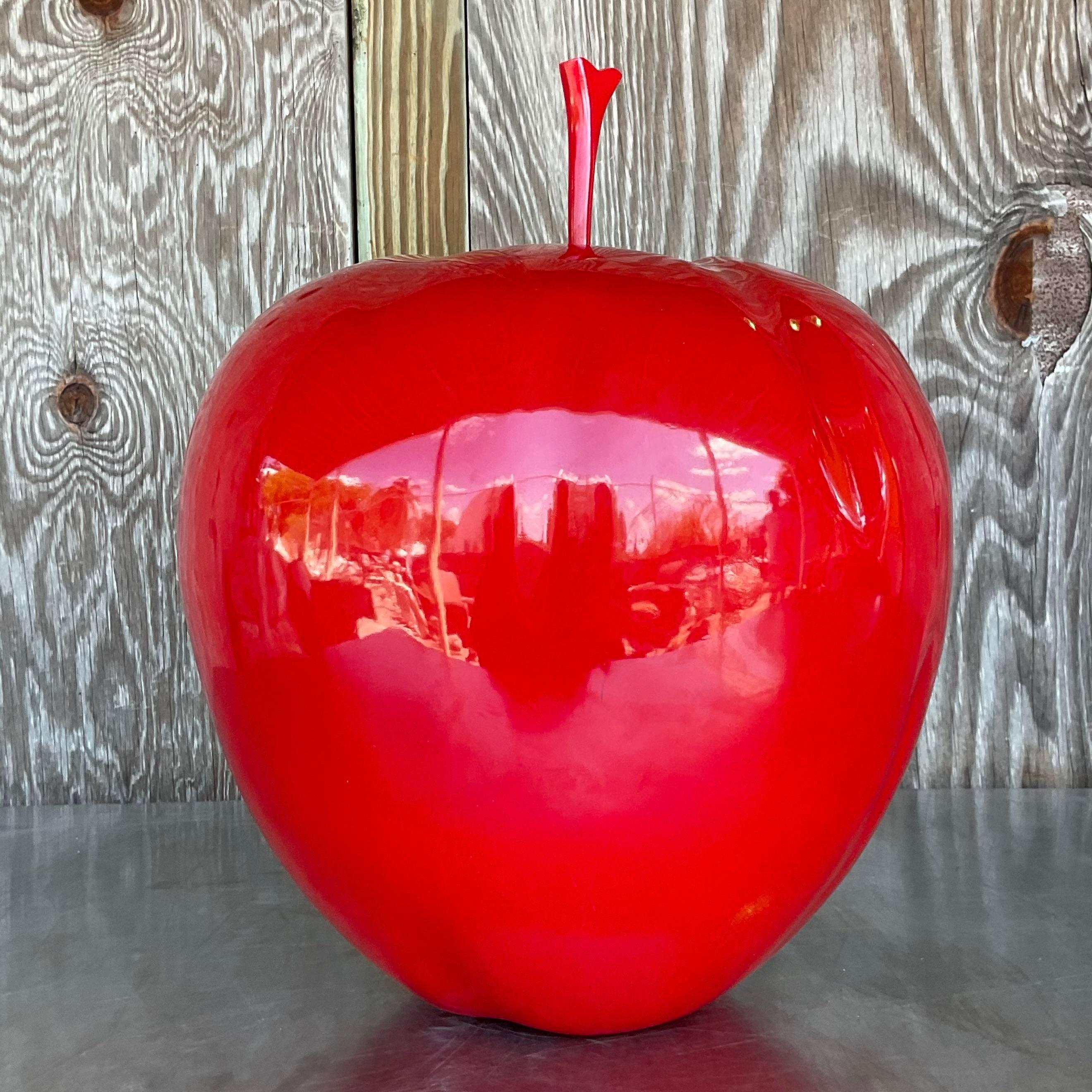 Vintage Postmodern Monumental Apple In Good Condition For Sale In west palm beach, FL