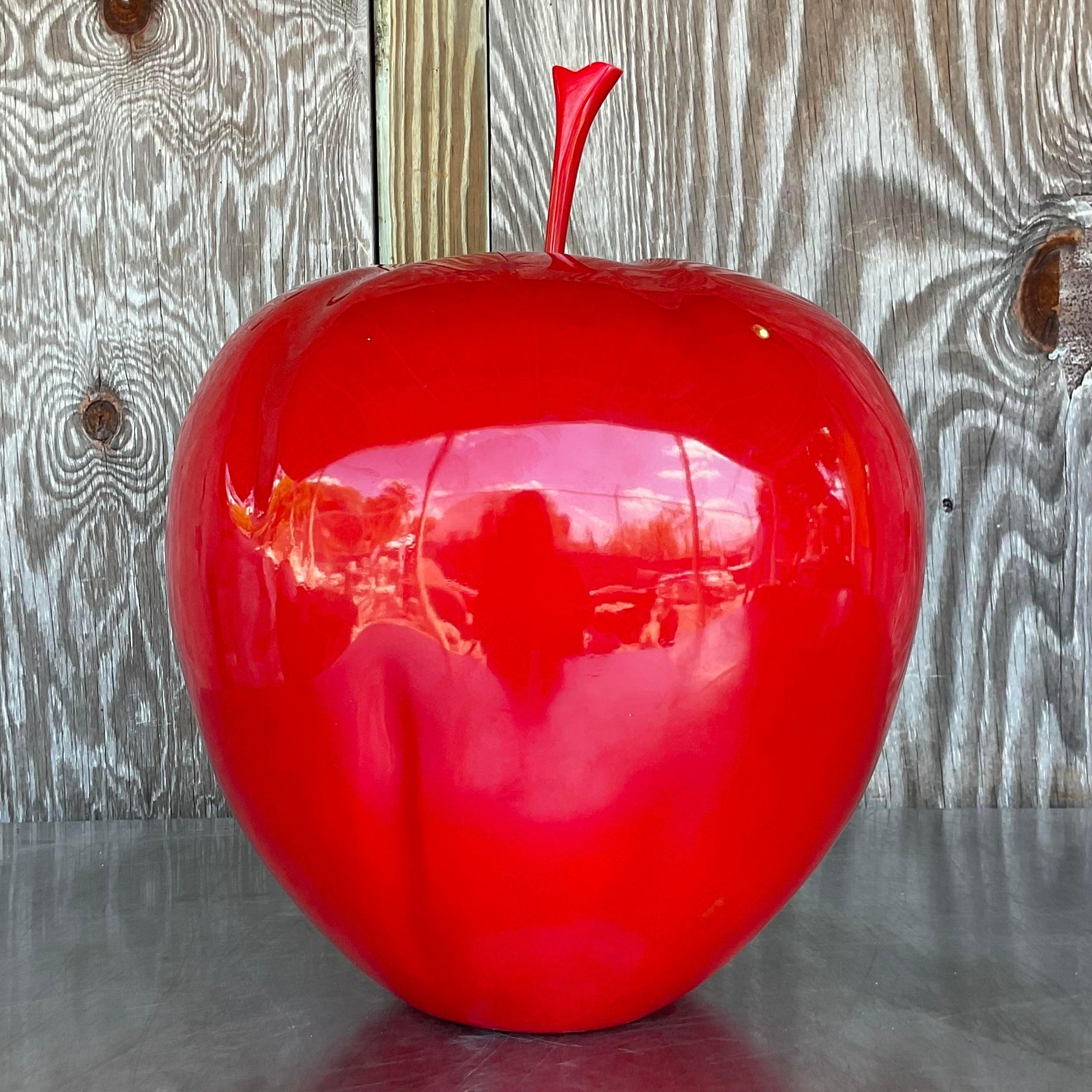 Resin Vintage Postmodern Monumental Apple
