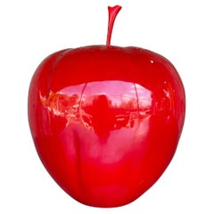 Monumentaler Apfel im Vintage-Stil der Postmoderne