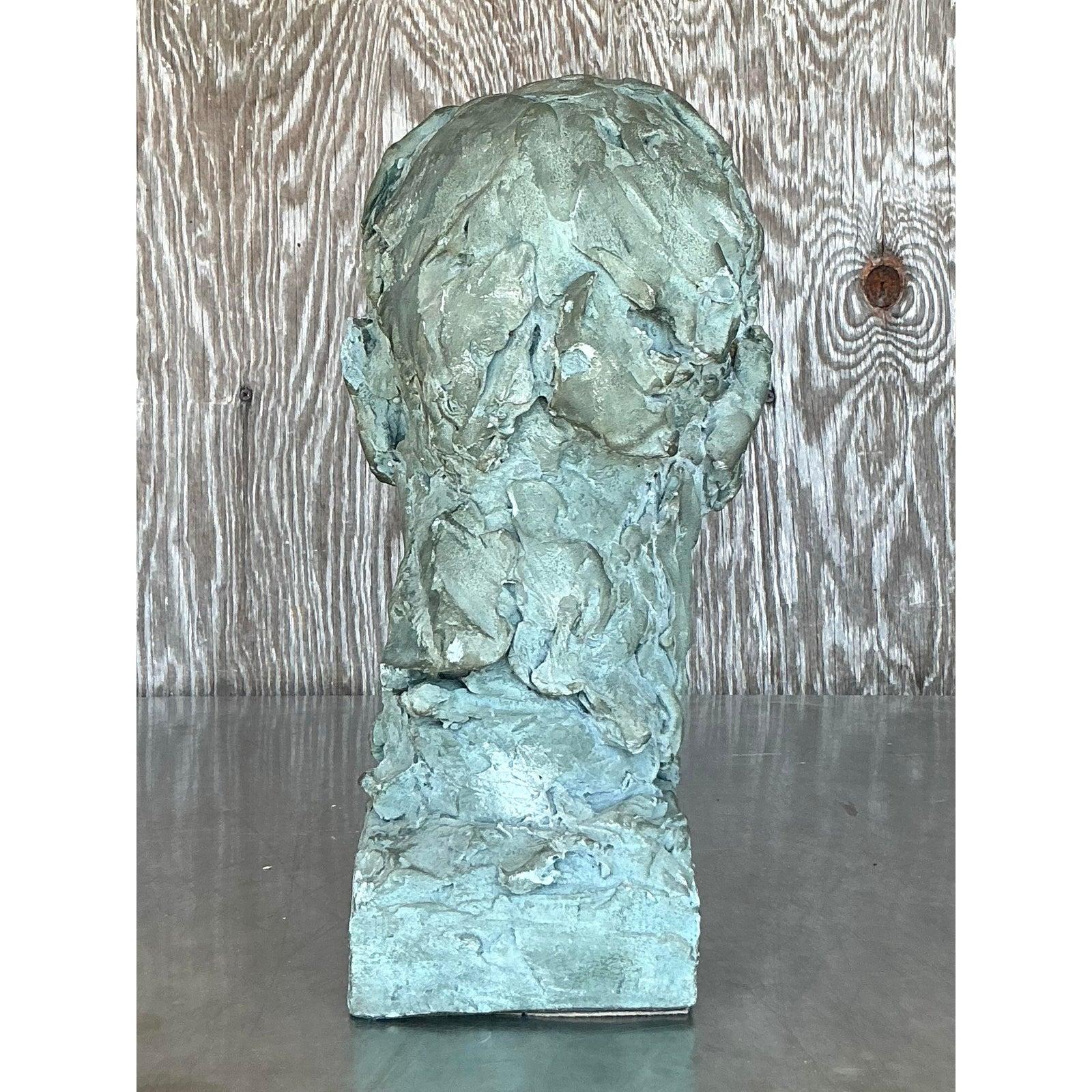 Postmoderno Busto in gesso postmoderno vintage di Freud in vendita