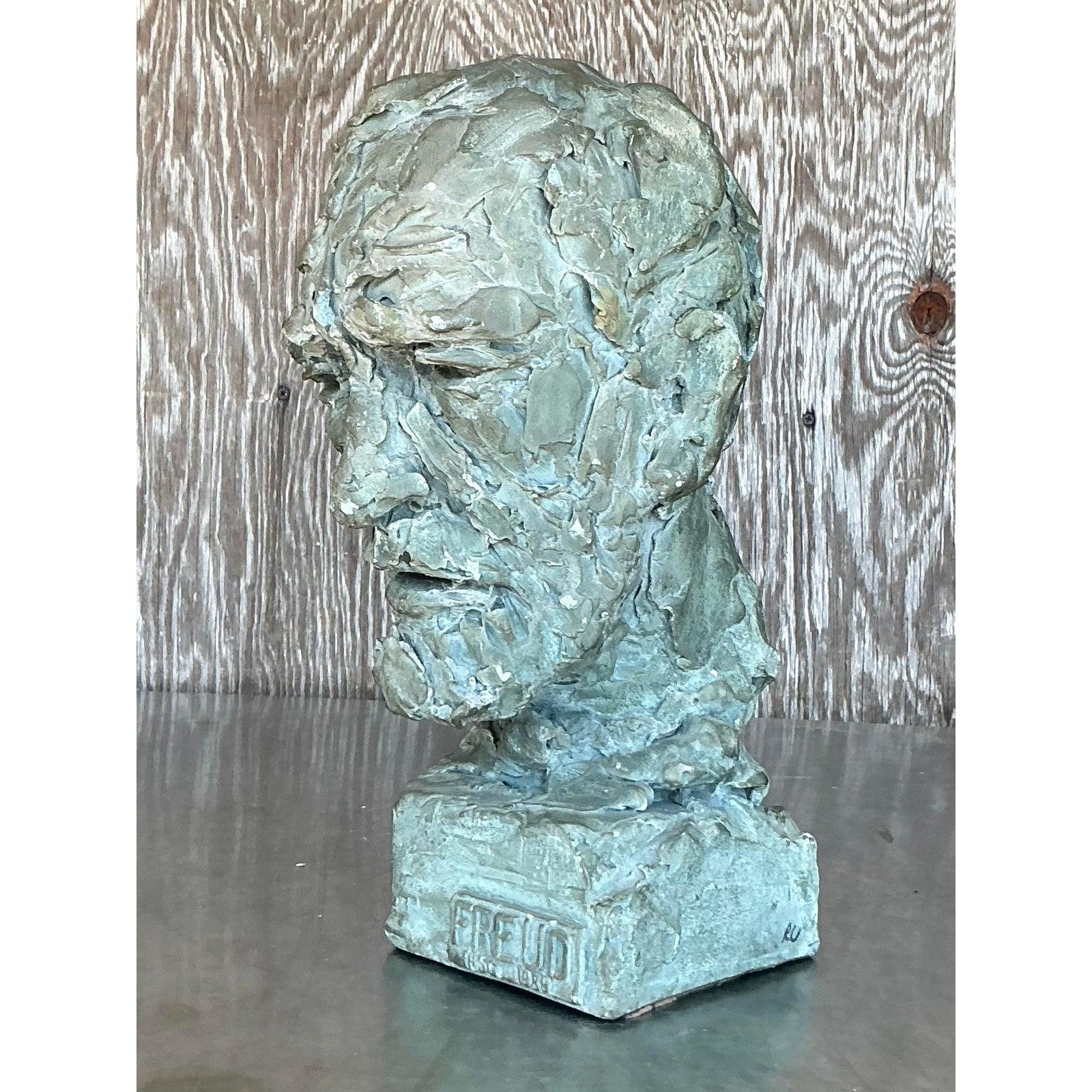 Americano Busto in gesso postmoderno vintage di Freud in vendita