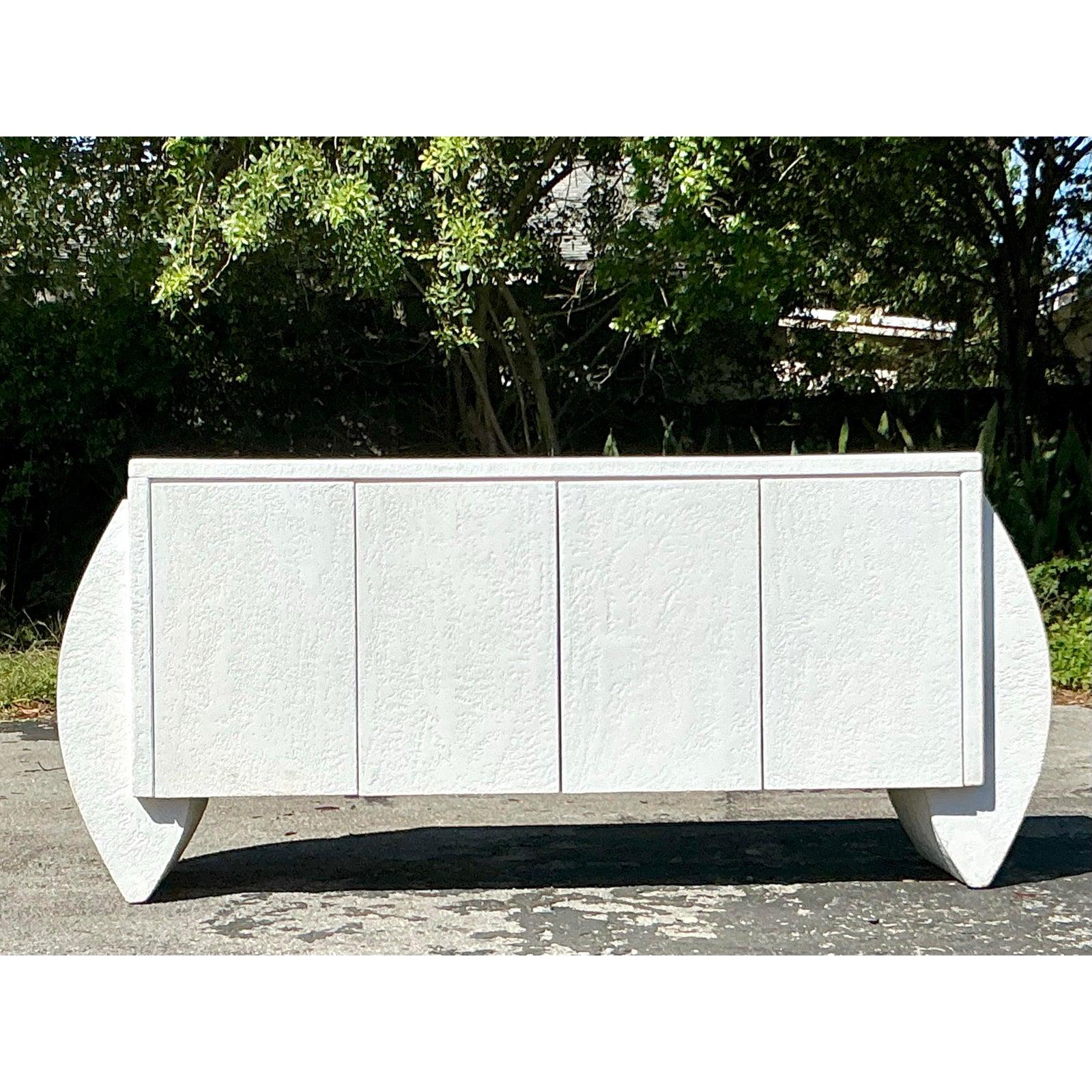 Crédence postmoderne vintage en plâtre en vente 1
