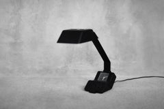 Vintage Postmodern Polish Modern Desk Lamp with Clock by Wojciech Dybek