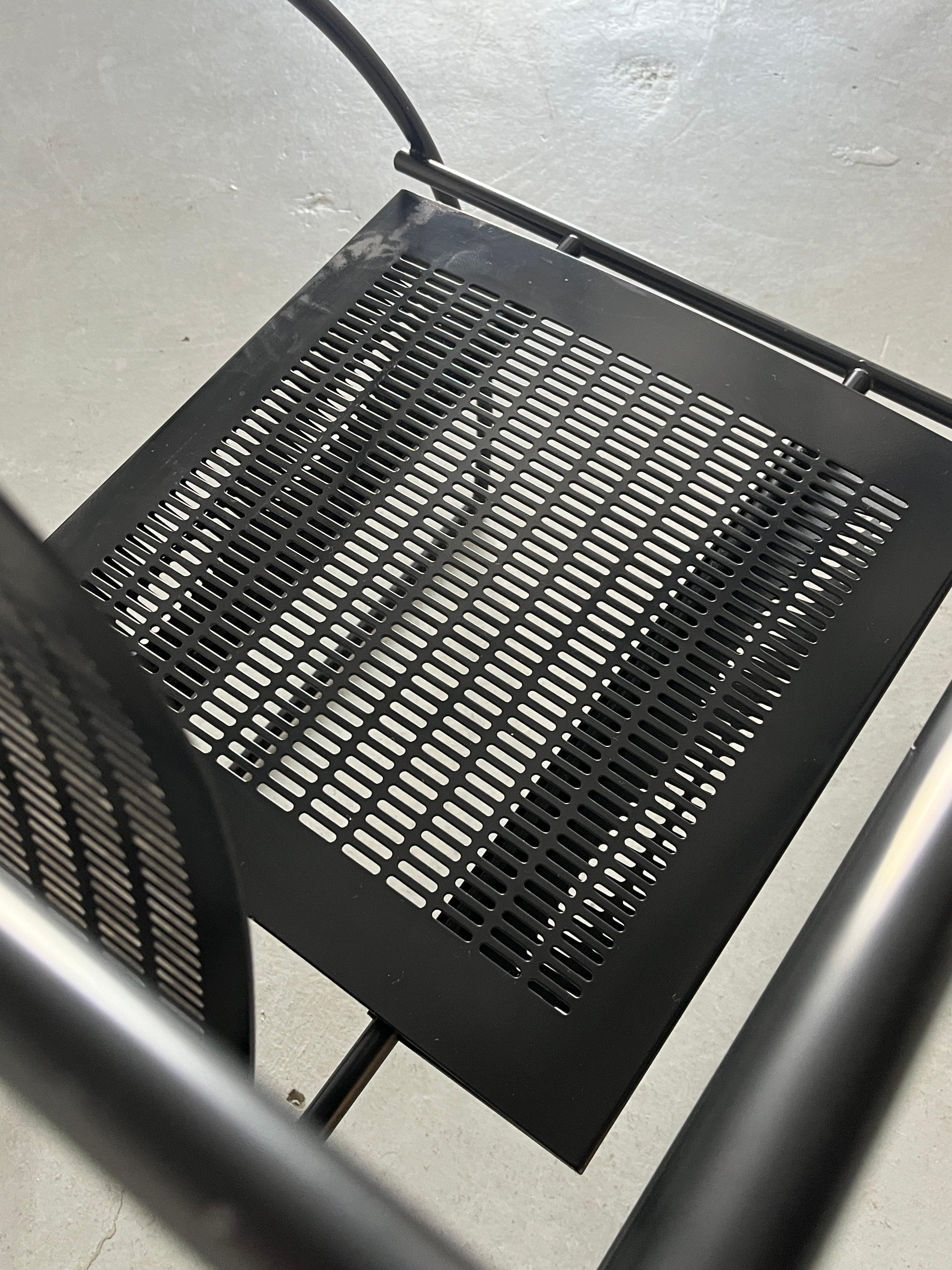 Metal Vintage Postmodern 'Quinta' Armchair by Mario Botta for Alias, 1980s Italy
