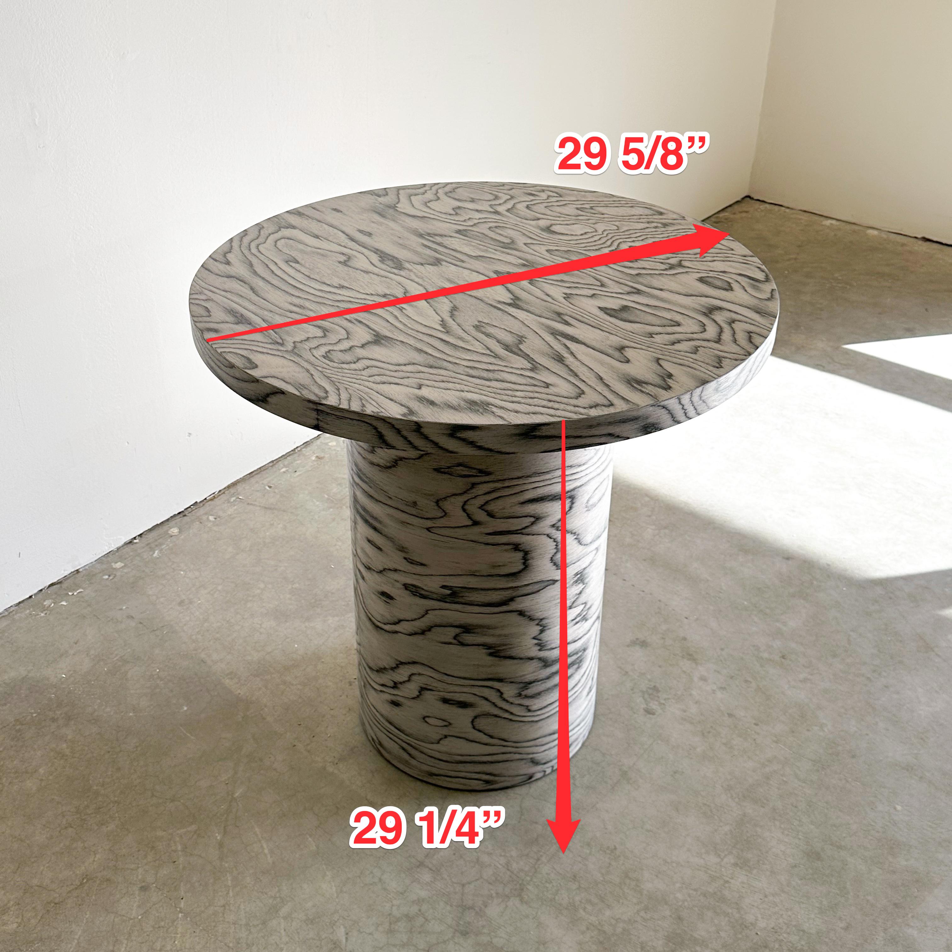 Vintage Postmodern Round Dining Table With Ettore Sottsass Veneer  3