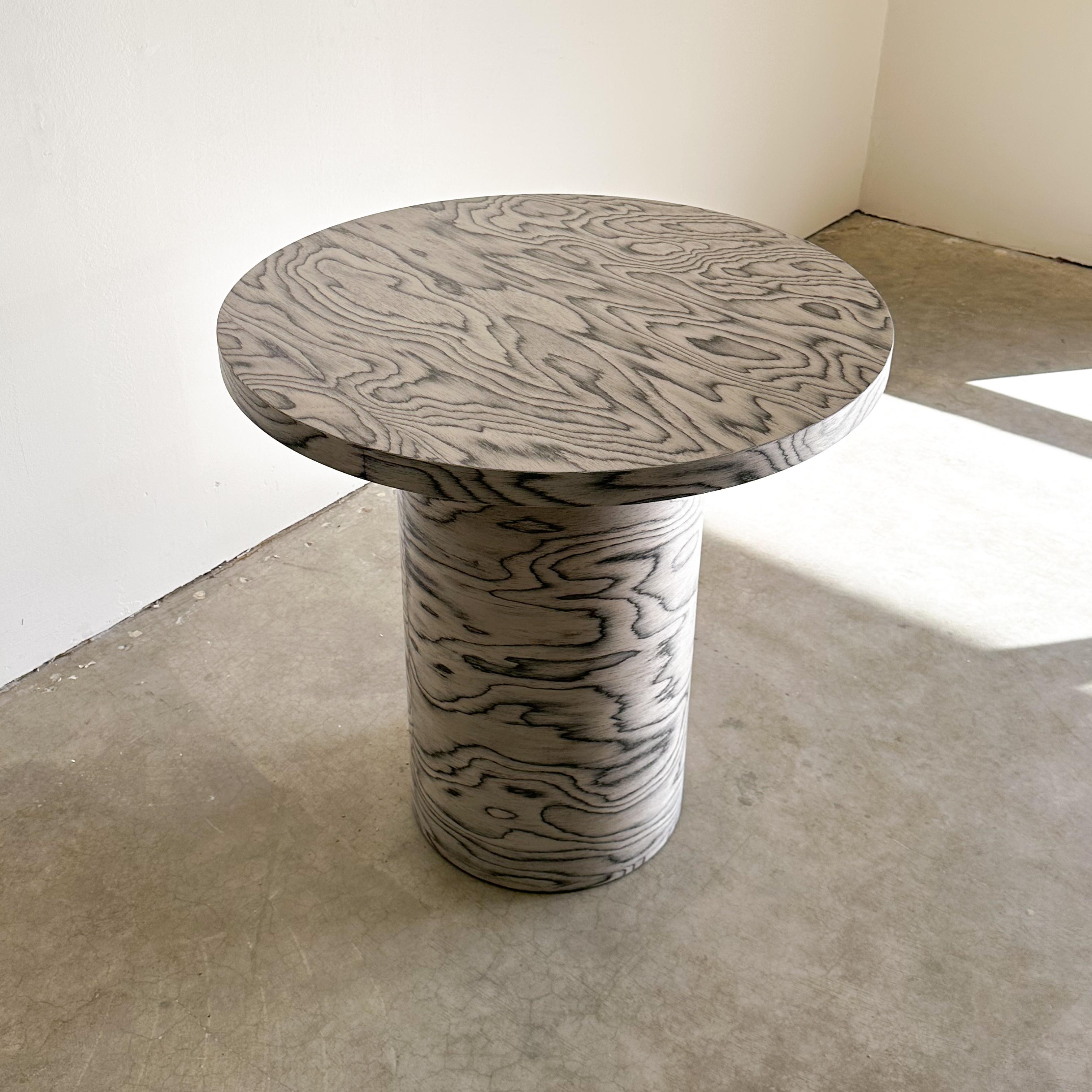 Vintage Postmodern Round Dining Table With Ettore Sottsass Veneer  2