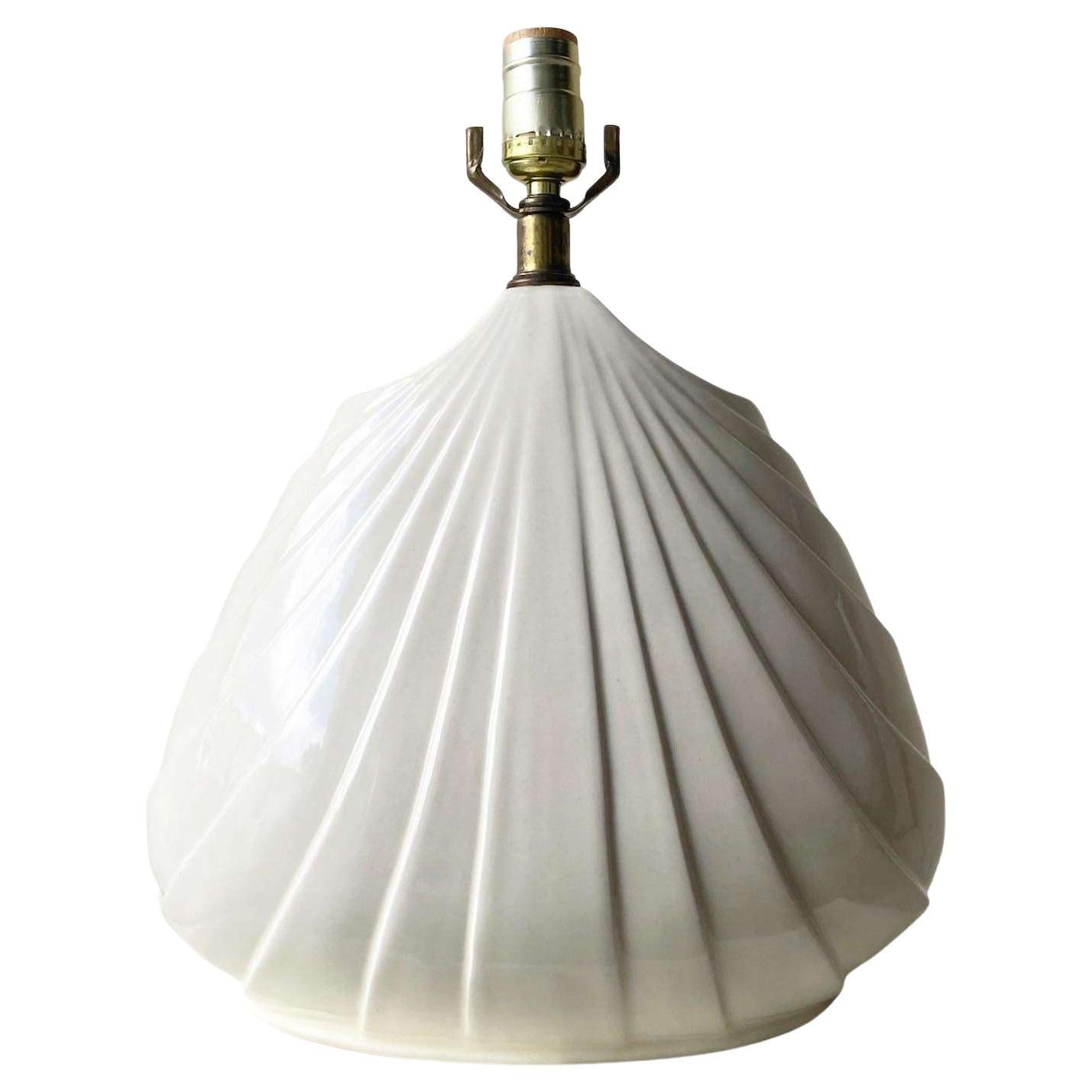 Vintage Postmodern Sculpted Ceramic Table Lamp For Sale