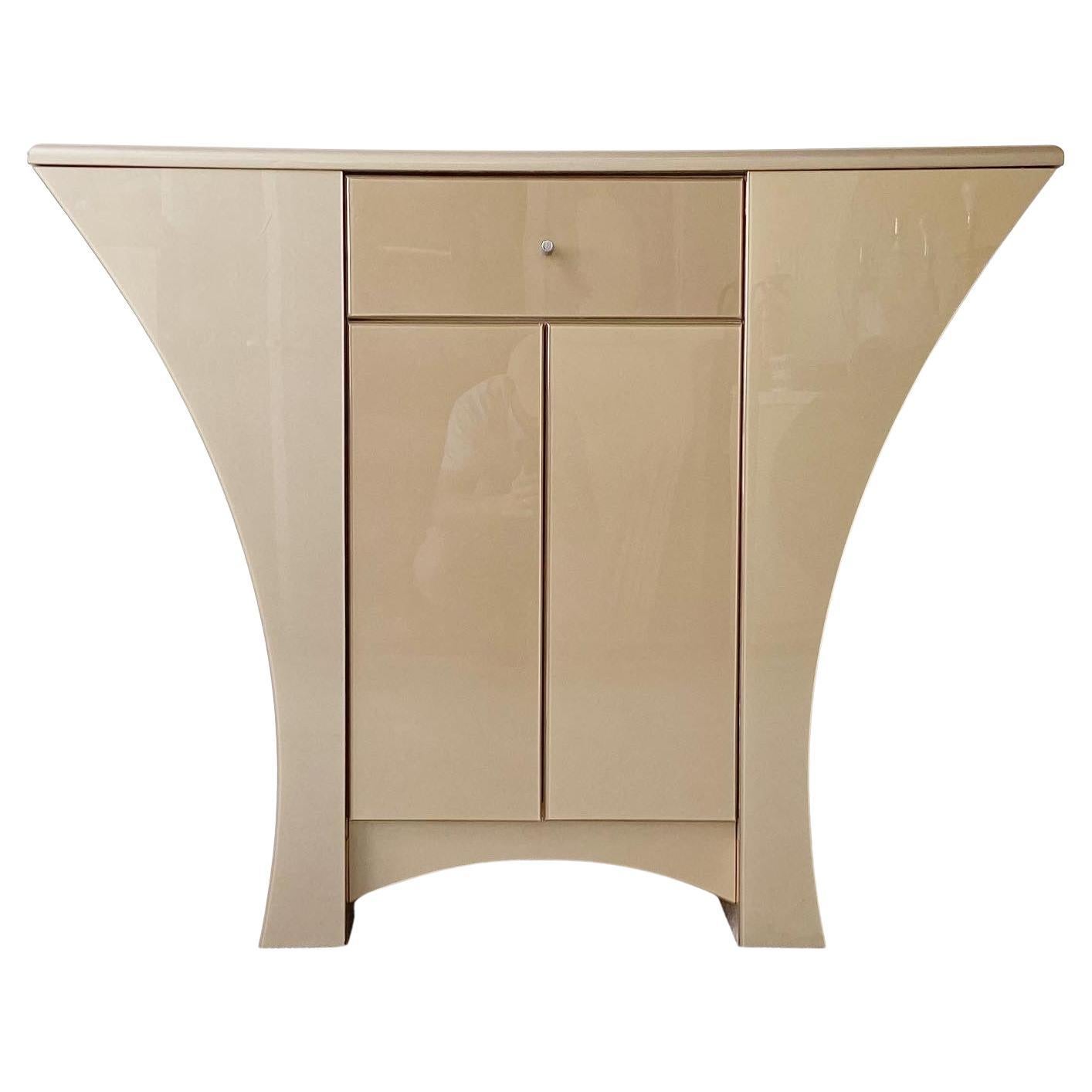 Vintage Postmodern Sculpted Gold Sideboard For Sale