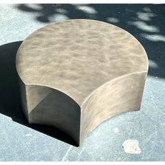 Vintage Postmodern Sculpted Metal Coffee Table