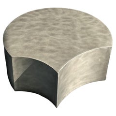 Vintage Postmodern Sculpted Metal Coffee Table