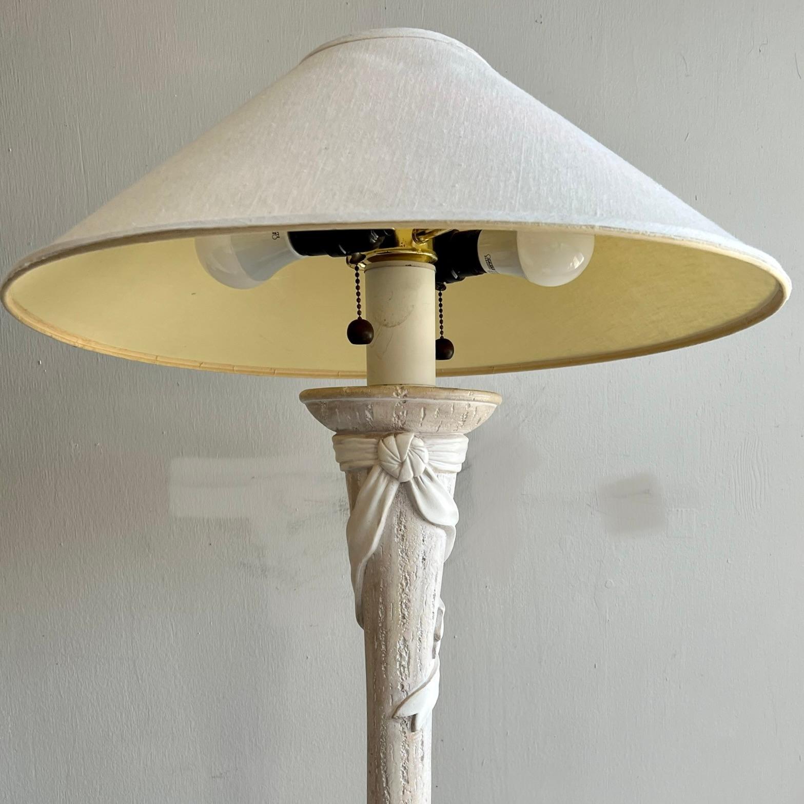 Unknown Vintage Postmodern Sculptural Ribbon Table Lamp