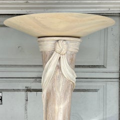 Vintage Postmodern Sculptural Ribbon Torchiere Floor Lamp