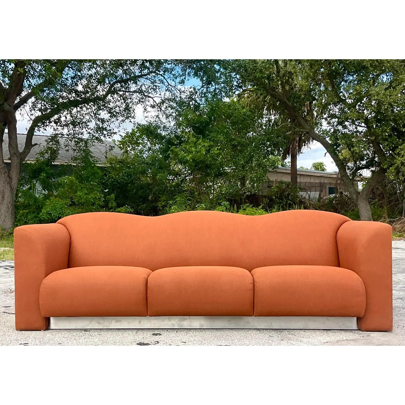 Vintage Postmodern Stanley Jay Friedman “El Morocco” Squiggle Sofa 6