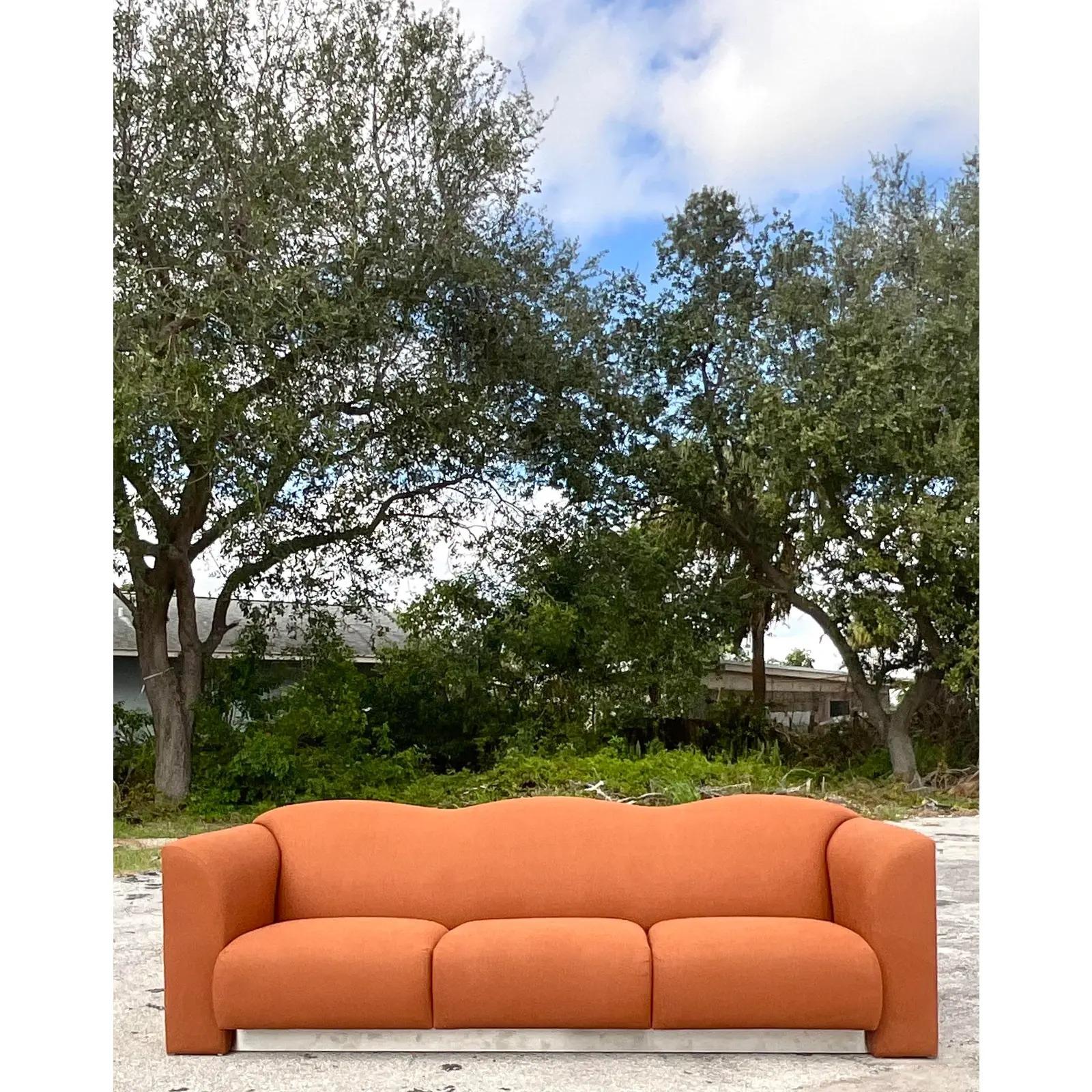 Post-Modern Vintage Postmodern Stanley Jay Friedman “El Morocco” Squiggle Sofa