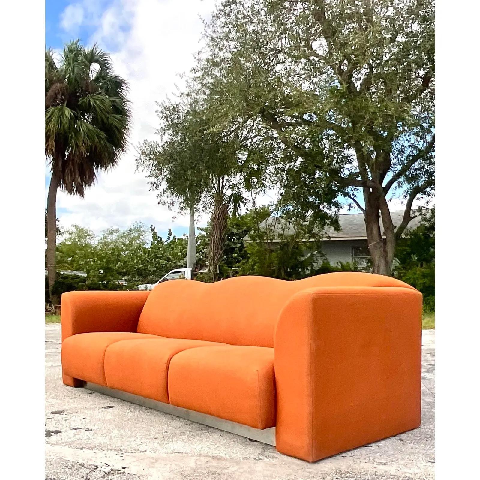 North American Vintage Postmodern Stanley Jay Friedman “El Morocco” Squiggle Sofa