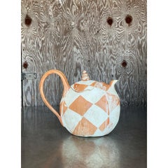 Vintage Postmodern Studio Pottery Teapot