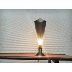 Vintage Postmodern Table Lamp in Perforated Metal