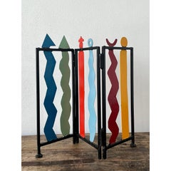 Vintage Postmodern Table Top Screen