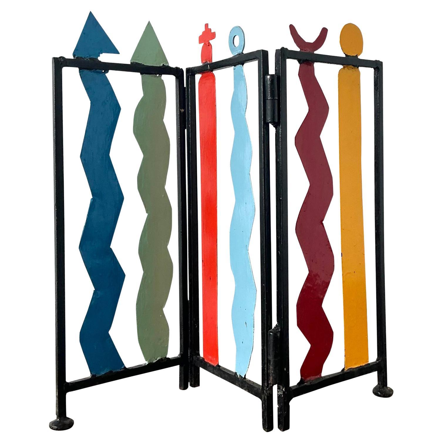 Vintage Postmodern Table Top Screen For Sale