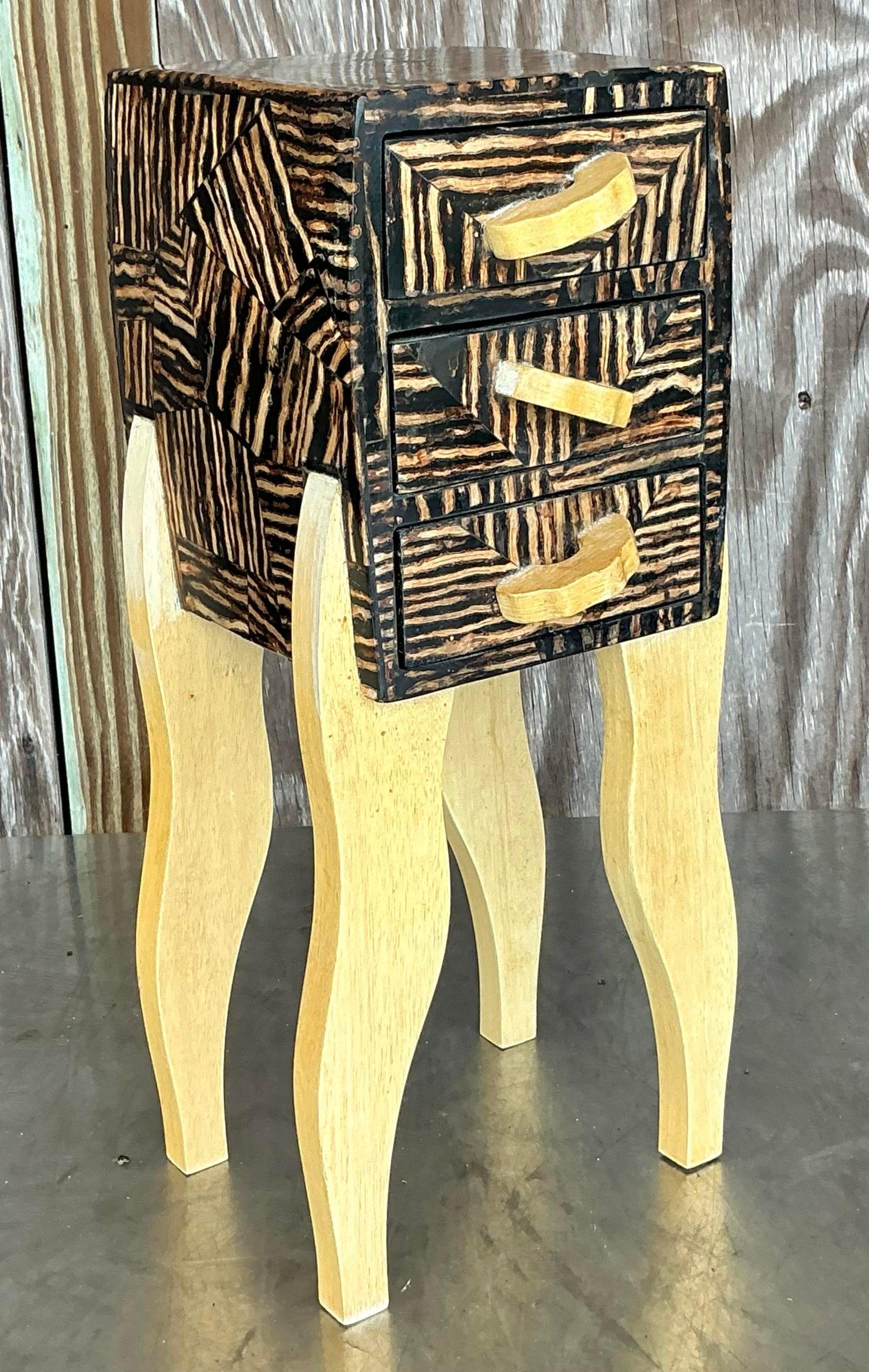North American Vintage Postmodern Tabletop Set of Drawers For Sale