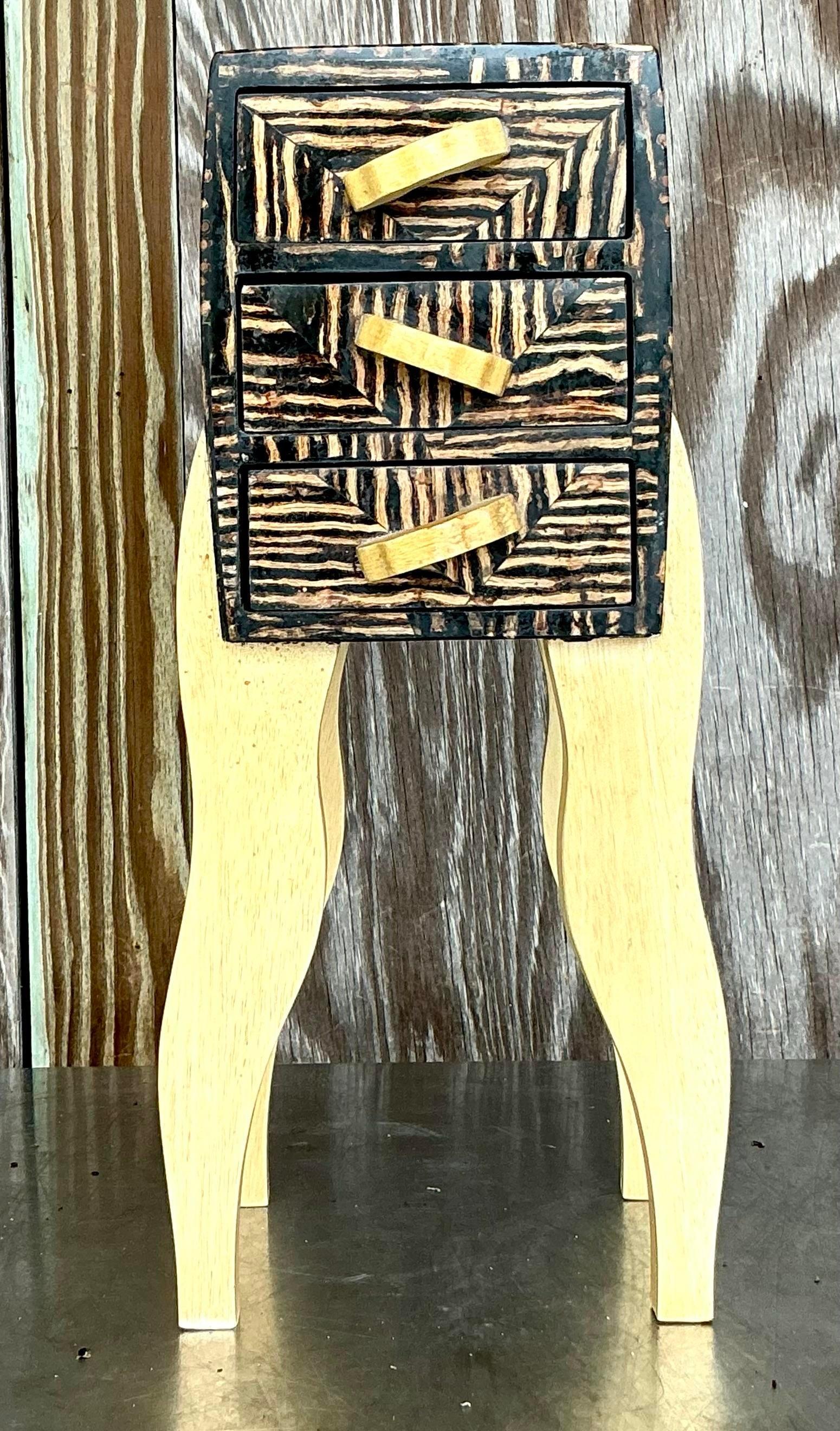 Vintage Postmodern Tabletop Set of Drawers In Good Condition For Sale In West Palm Beach, FL
