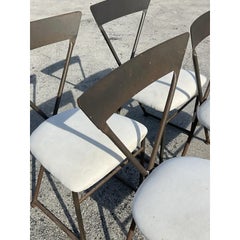 Vintage Postmodern Triangle Back Dining Chairs, Set of 4