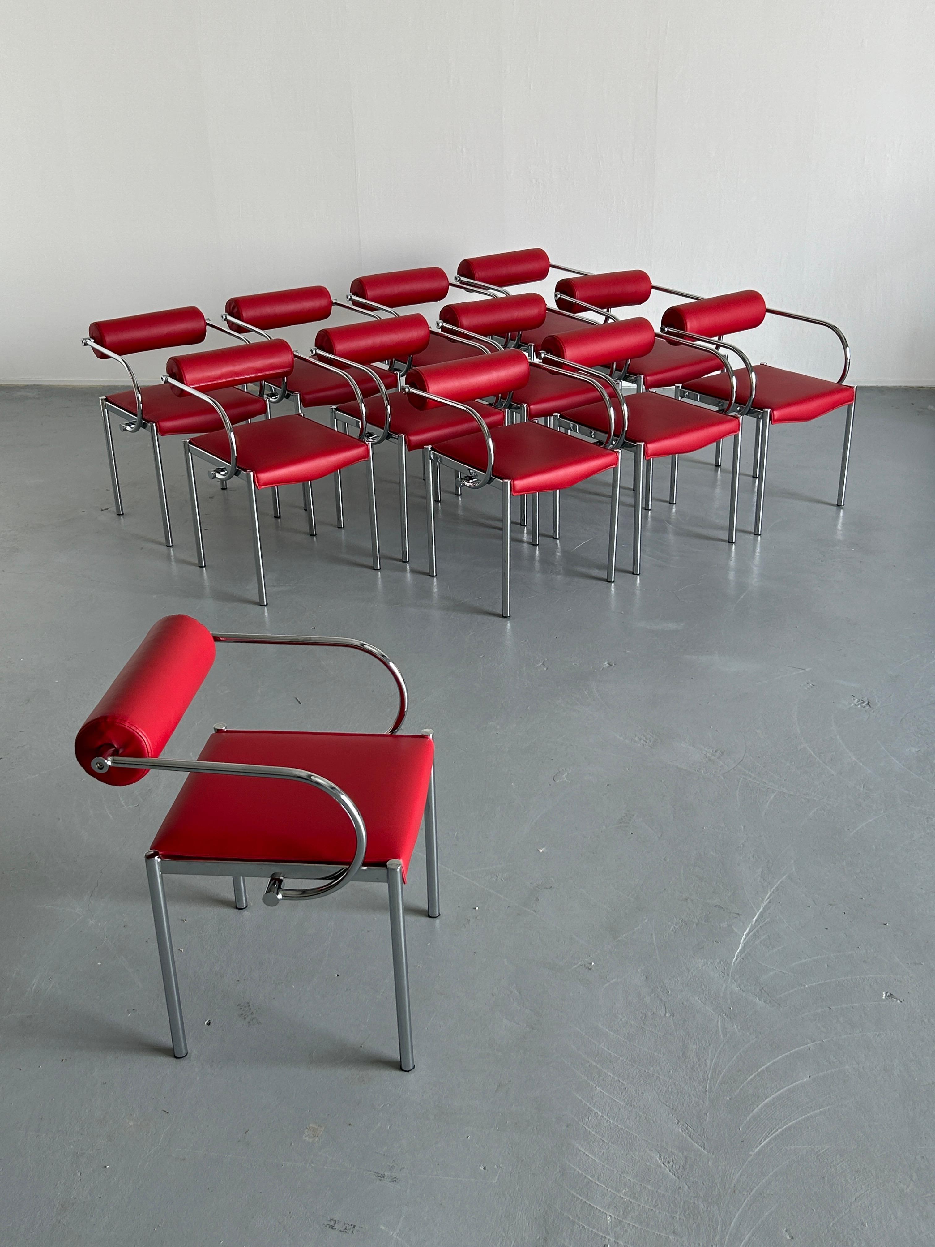 Mid-Century Modern Vintage Postmodern Tubular Chairs in the style of Arcadia Chairs by Paolo Piva