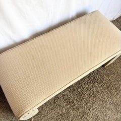 Vintage Postmodern Waterfall Fabric Bench
