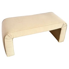 Banc vintage postmoderne en tissu cascade