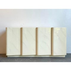 Vintage Postmodern Wave Front Credenza