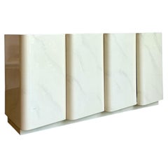 Vintage Postmodern Wave Front Credenza
