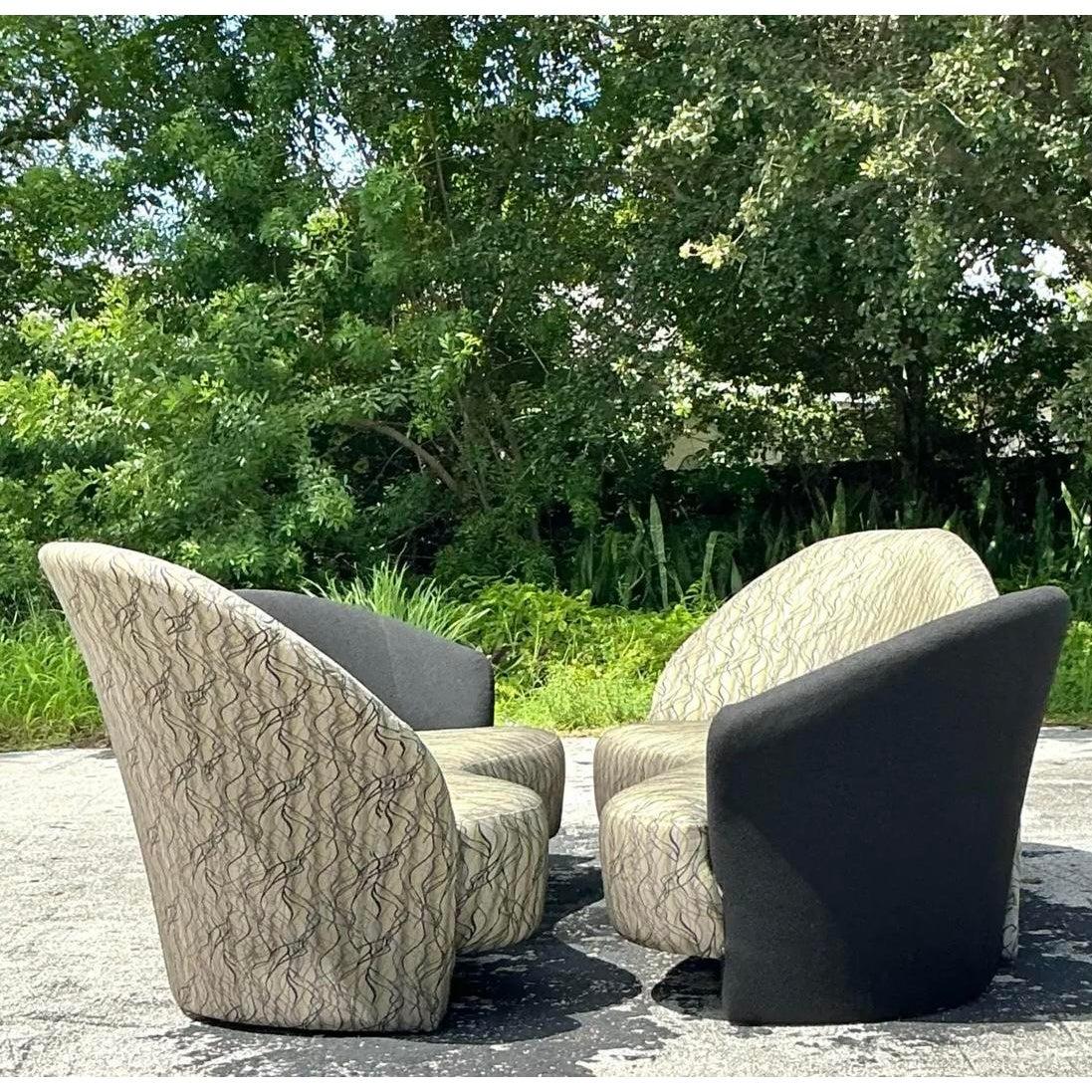 Canapé Biomorphe Vintage Postmoderne Weiman Preview en vente 1