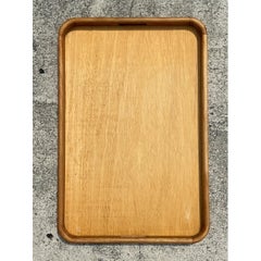 Vintage Postmodern XL Rectangular Wood Tray