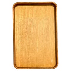 Vintage Postmodern XL Rectangular Wood Tray