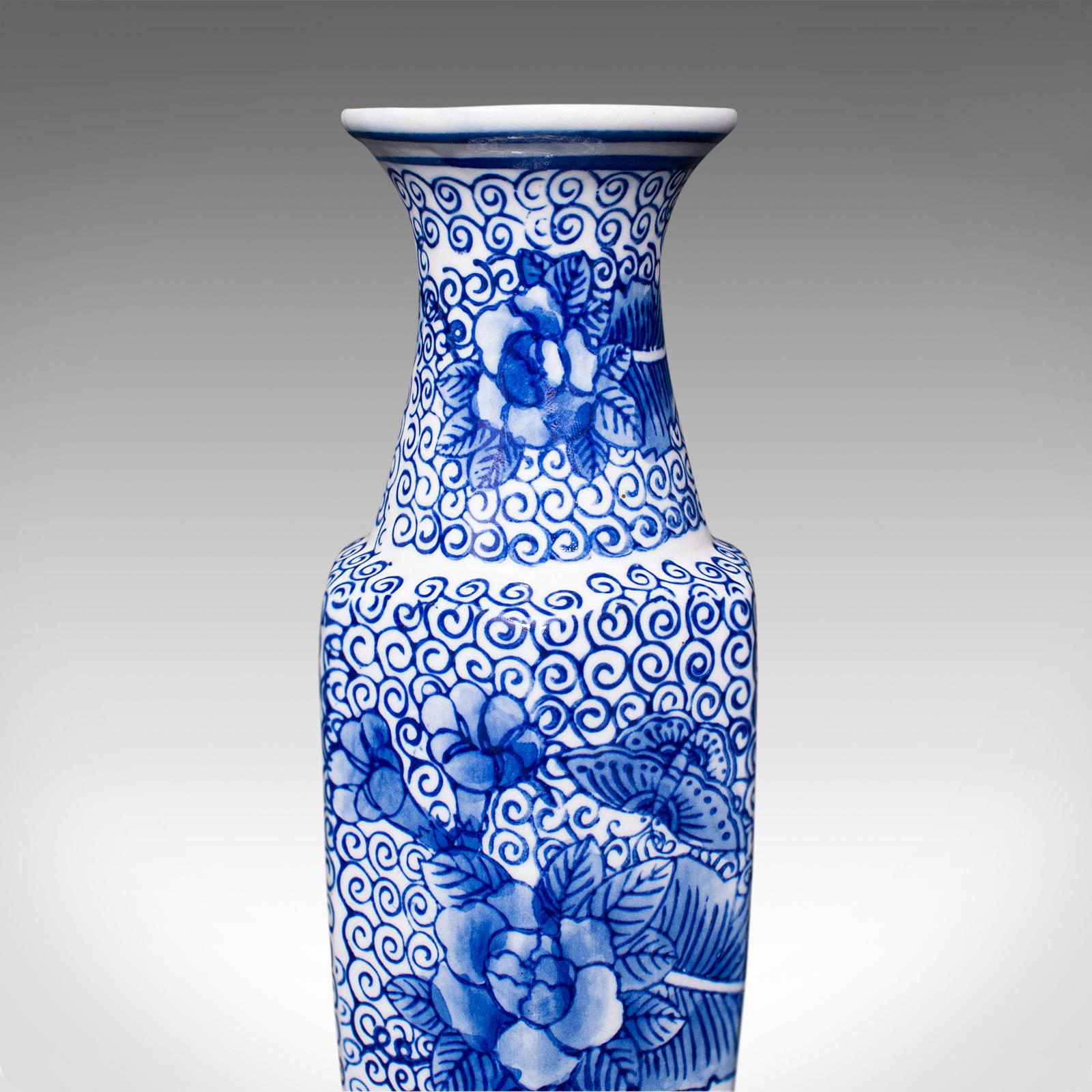 Vintage Posy Vase, Japanese, Ceramic, Flower, After Delft, Art Deco, circa 1940 2