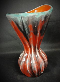 Vintage "Poterie des Grottes Dieulefit" Vase Signed by Pierrot - 2Y243