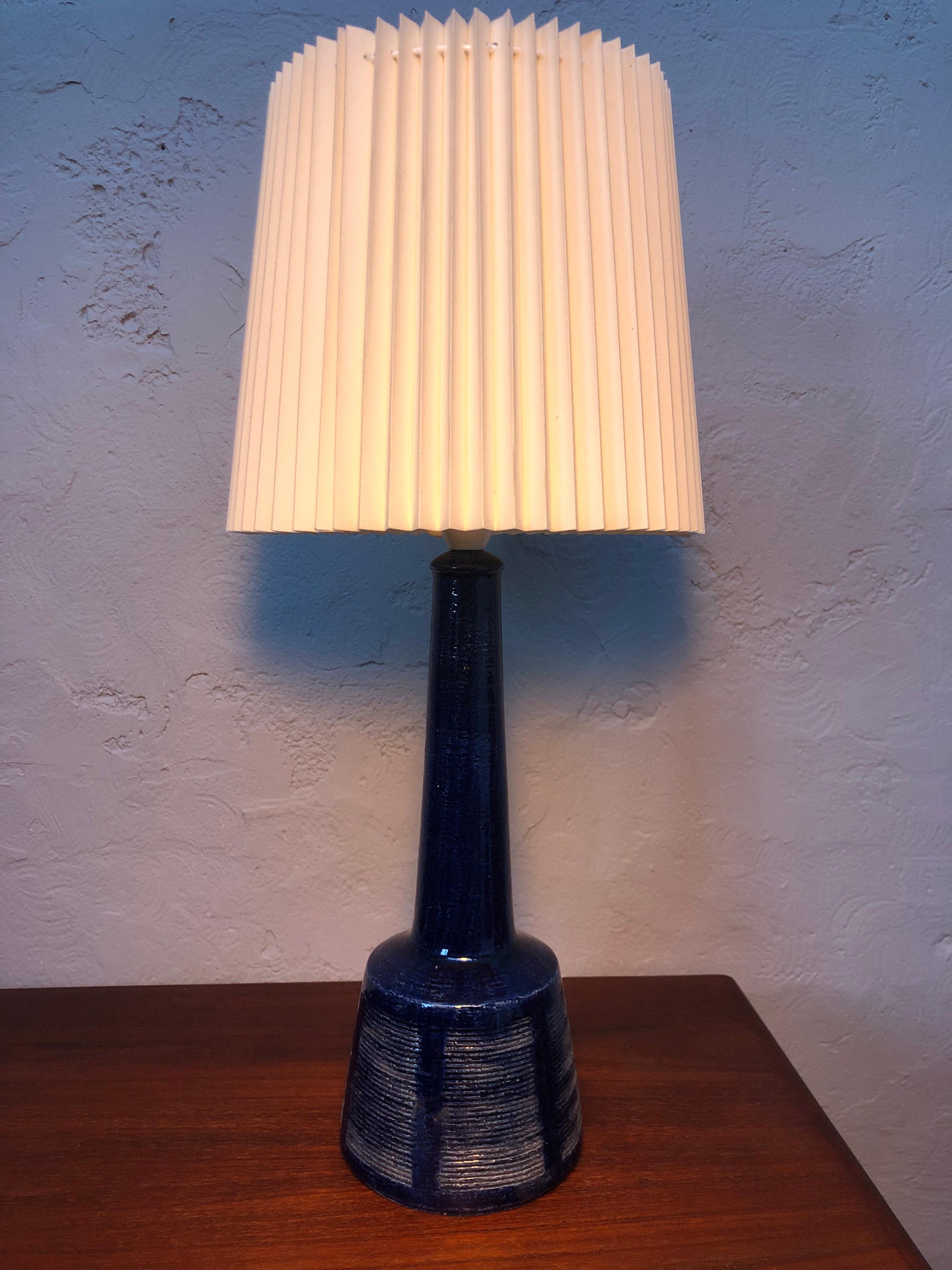 Vintage Pottery Table Lamp by Palshus for Le Klint of Denmark For Sale 3