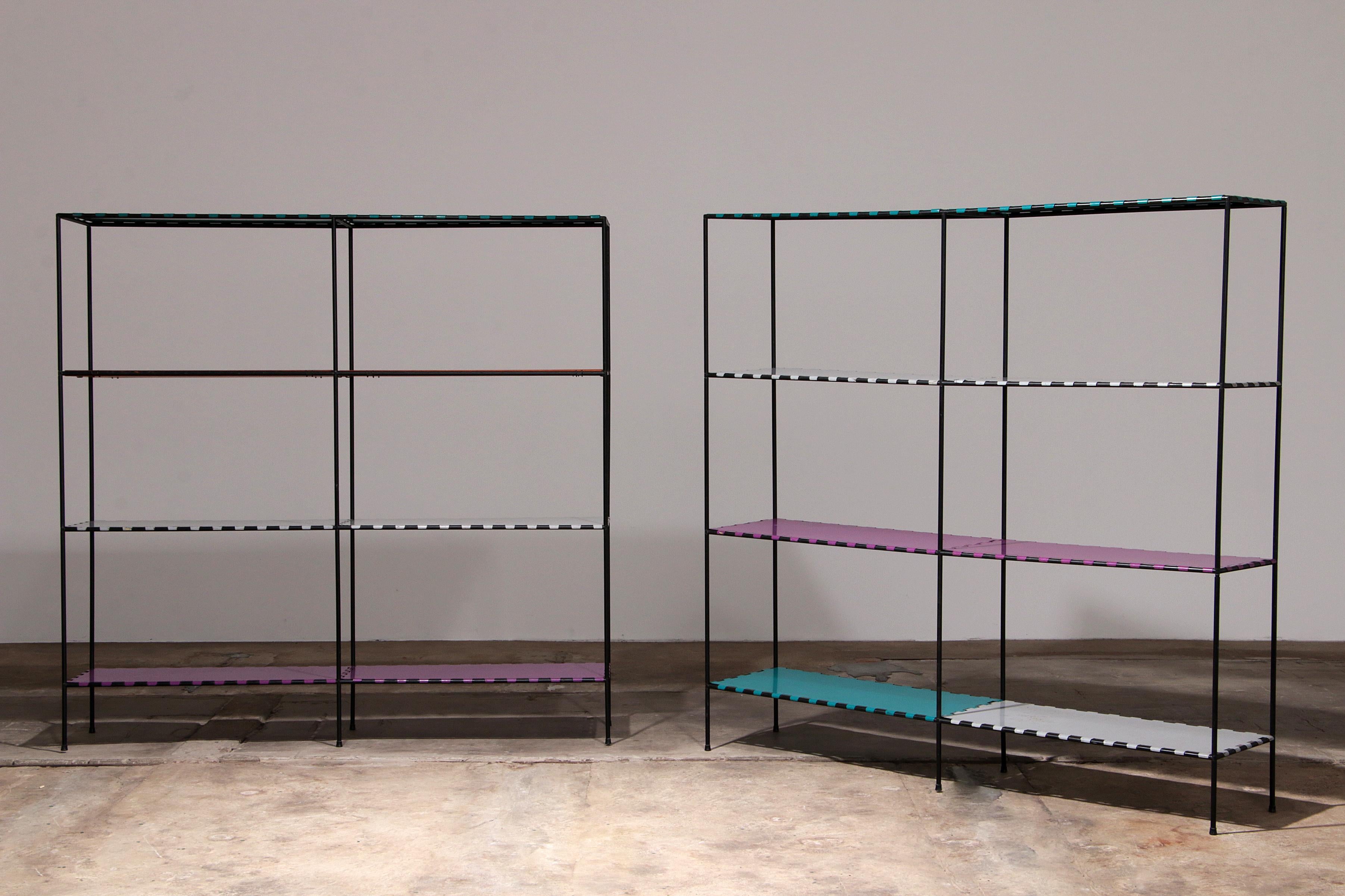 Metal Vintage Poul Cadovius Abstracta Wall unit set of two, 1960