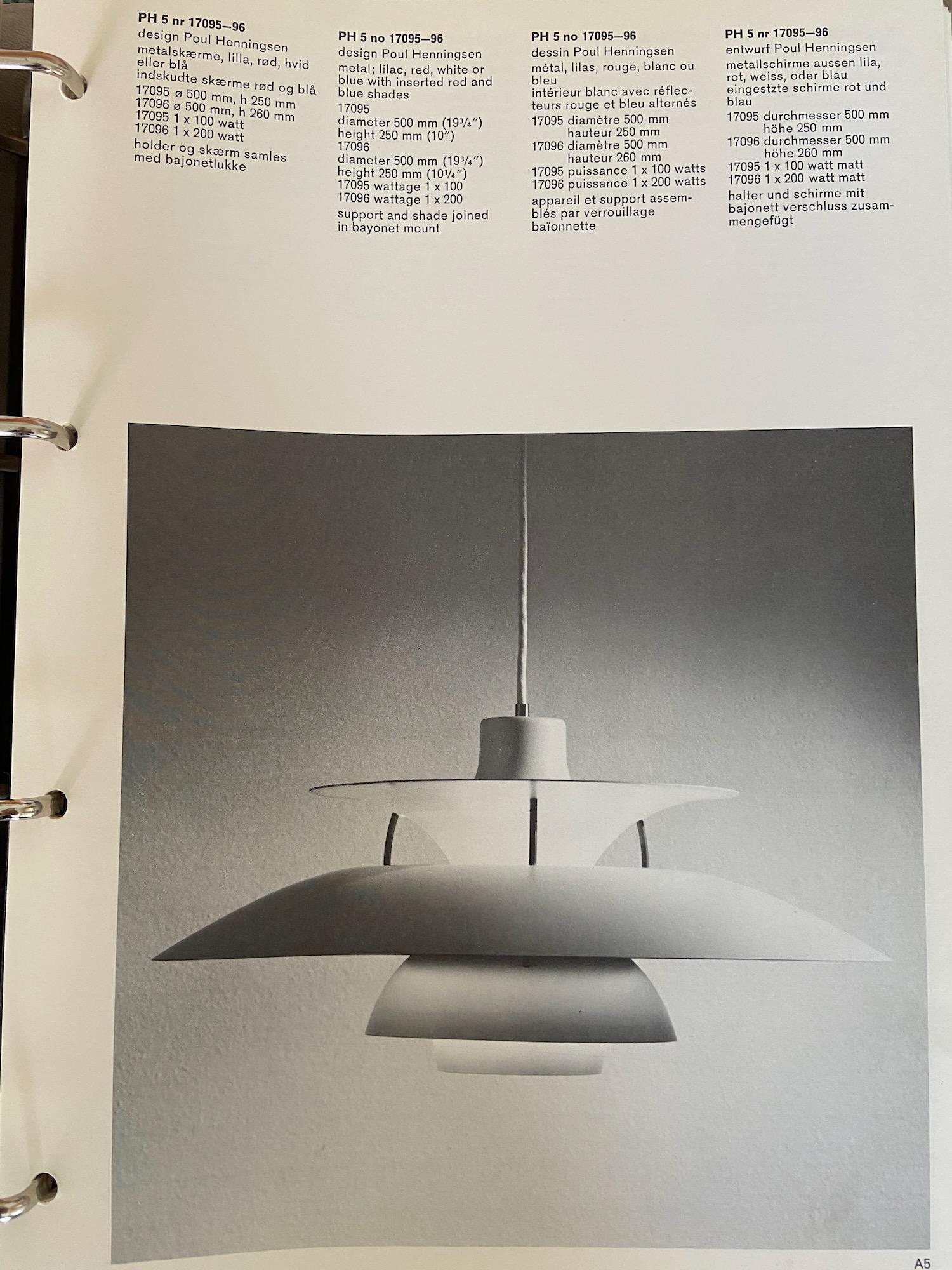 Vintage Poul Henningsen PH 5 Pendant Lamp by Louis Poulsen, Denmark 7